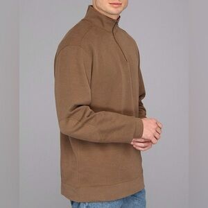 Carhartt Tan/Light Brown 3/4 zip knit sweatshirt Size 2XL